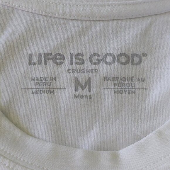 Life Is Good "Take It Easy" White Crusher Tee Men's Med & Large - Picture 7 of 11